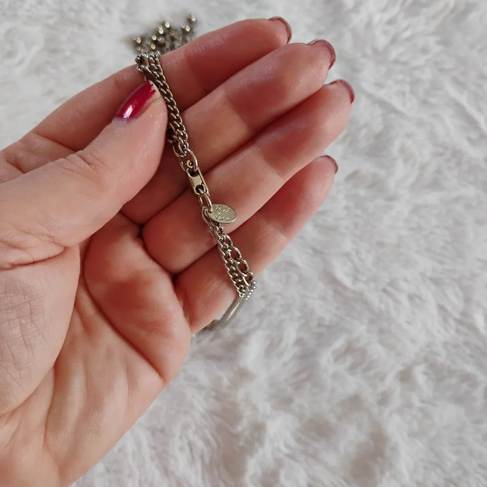 Vintage Park Lane Double Strand Heart Tassel Necklace
